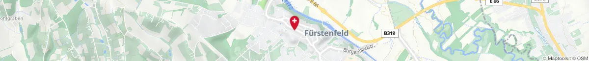 Kartendarstellung des Standorts für Stadtapotheke Fürstenfeld in 8280 Fürstenfeld